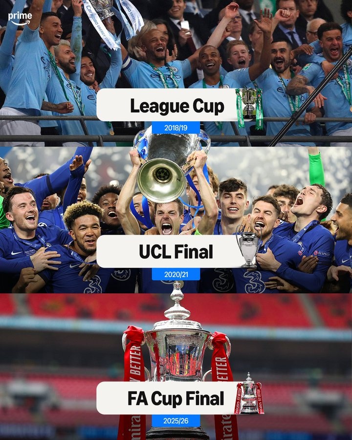 双蓝会！切尔西将第三次在决赛中交手曼城，此前两队各夺一个冠军